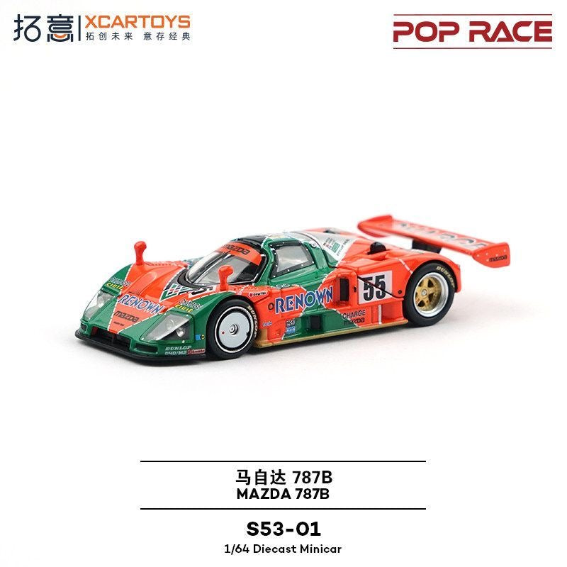 POP RACE 1:64 Mazda 787B Le Mans 1991 Winner Diecast Model Car Premium Collectible Race Car