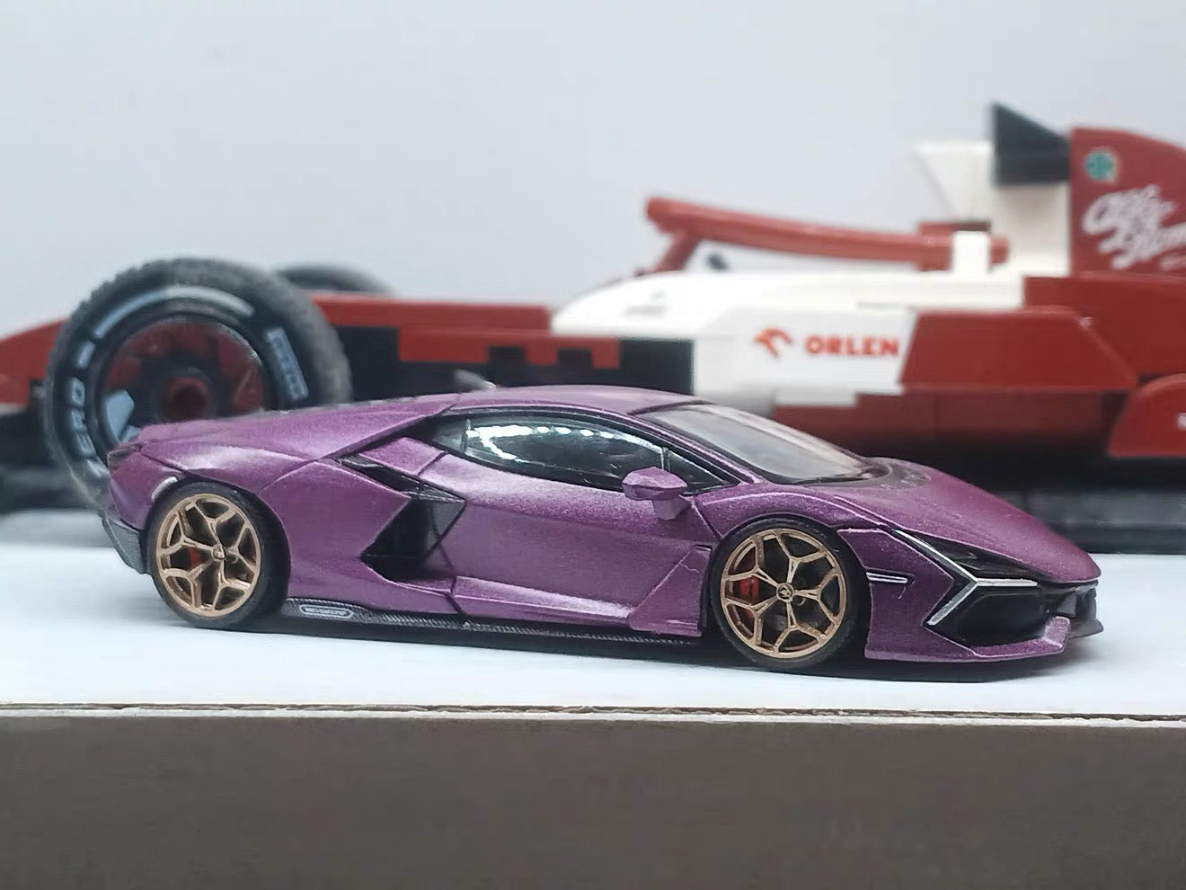 1:64 Lamborghini Revuelto Stance Wheels – Rubber Tire Custom Rim Set 10.2/10.9mm Diecast Model Cars