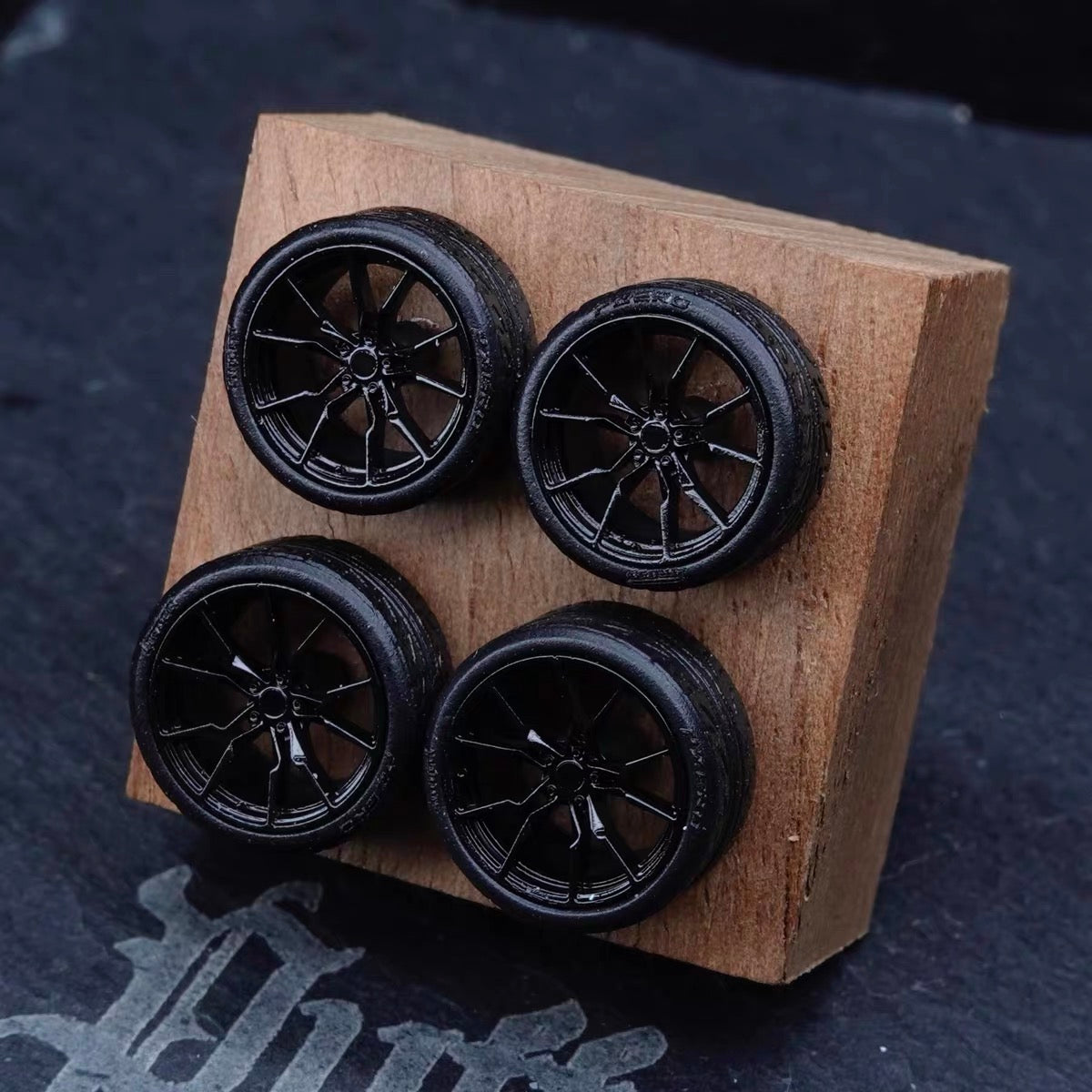 Puff Studio 1:64 Lamborghini LP720 Wheels | Front 8.5mm Rear 8.8mm Axle Aggressive Stance Diecast Custom Wheels