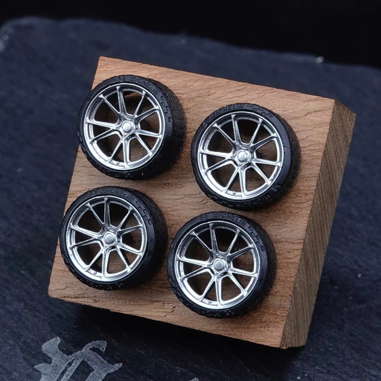 Puff Studio 1:64 Techart Formula VI 8.8mm Axle Wheels | Aggressive Stance Custom Diecast Wheel Set