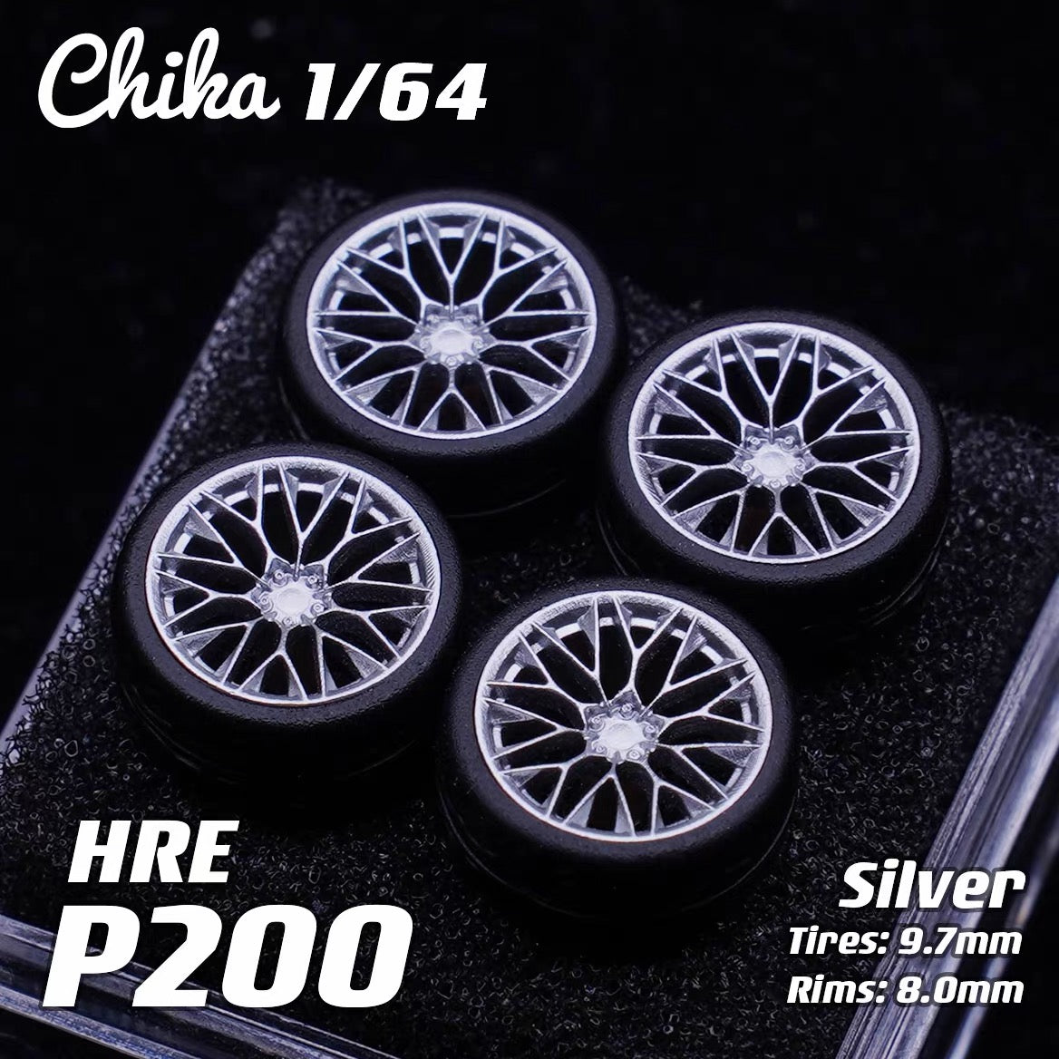 1:64 Scale HRE P200 Custom Wheel Rims 9.7mm/10.5mm | Static Model Car Modification Parts | Diecast Wheels