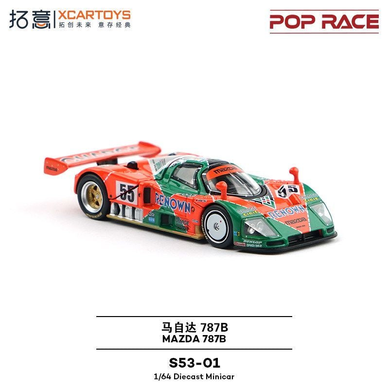 POP RACE 1:64 Mazda 787B Le Mans 1991 Winner Diecast Model Car Premium Collectible Race Car
