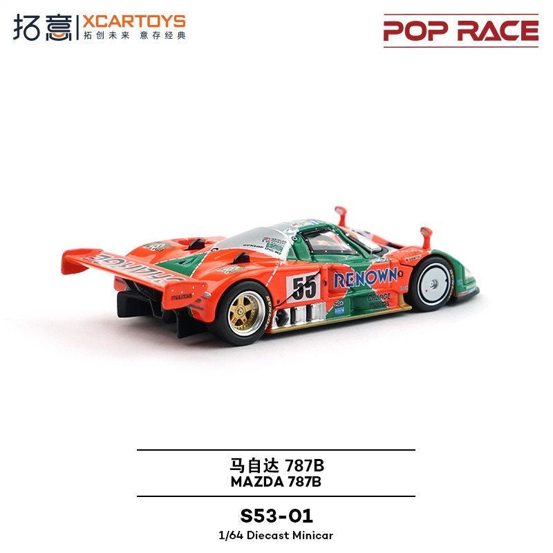 POP RACE 1:64 Mazda 787B Le Mans 1991 Winner Diecast Model Car Premium Collectible Race Car