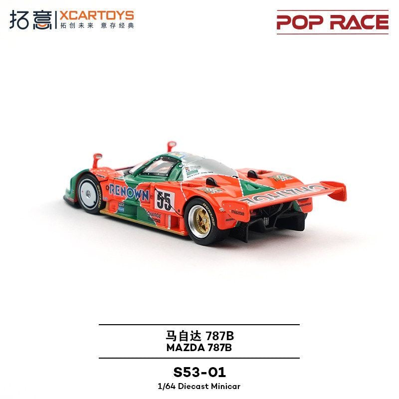 POP RACE 1:64 Mazda 787B Le Mans 1991 Winner Diecast Model Car Premium Collectible Race Car