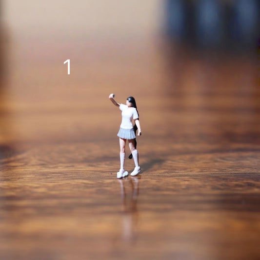 1:64 Scale Resin Figure Model Miniature People Set Diorama Accessories for Diecast Car Display