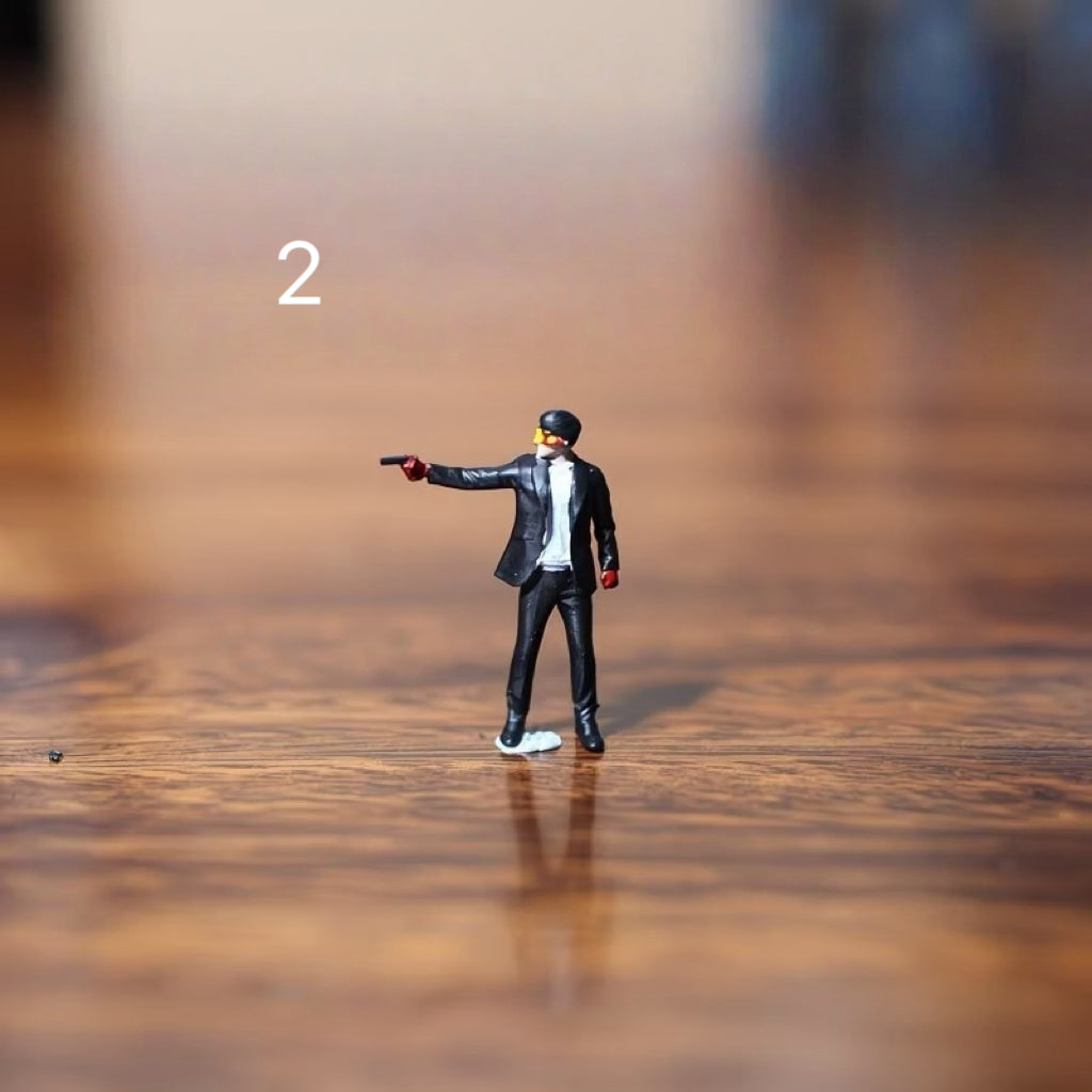 1:64 Scale Resin Figure Model Miniature People Set Diorama Accessories for Diecast Car Display