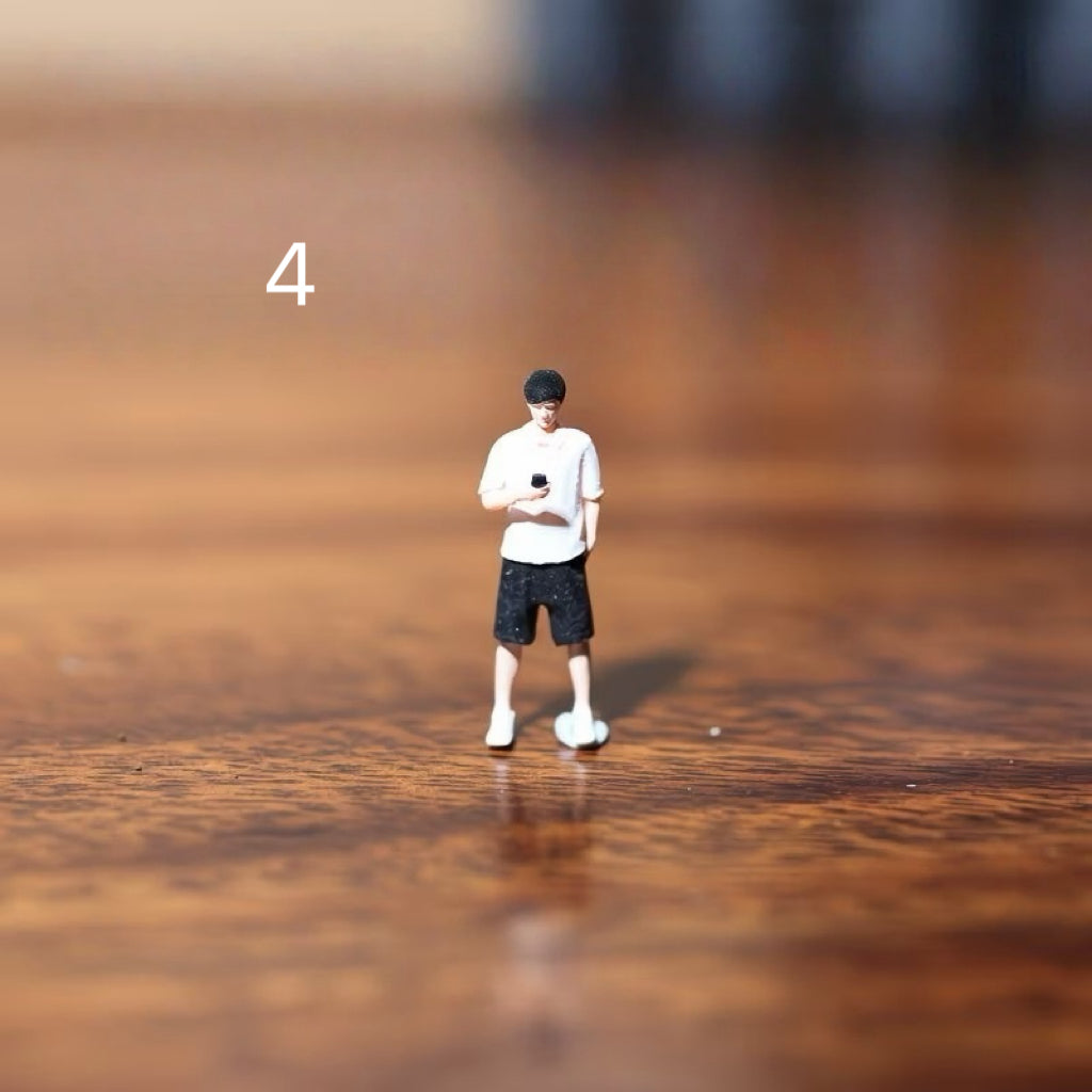 1:64 Scale Resin Figure Model Miniature People Set Diorama Accessories for Diecast Car Display