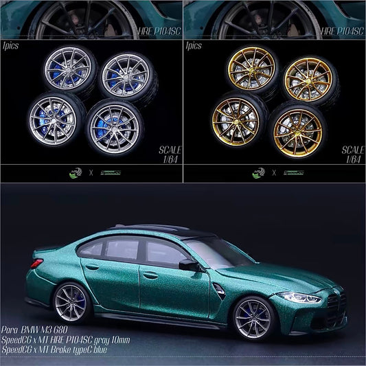 1:64 HRE P104SC Static Wheel Set – Resin Wheels  10mm for Diecast Model Cars