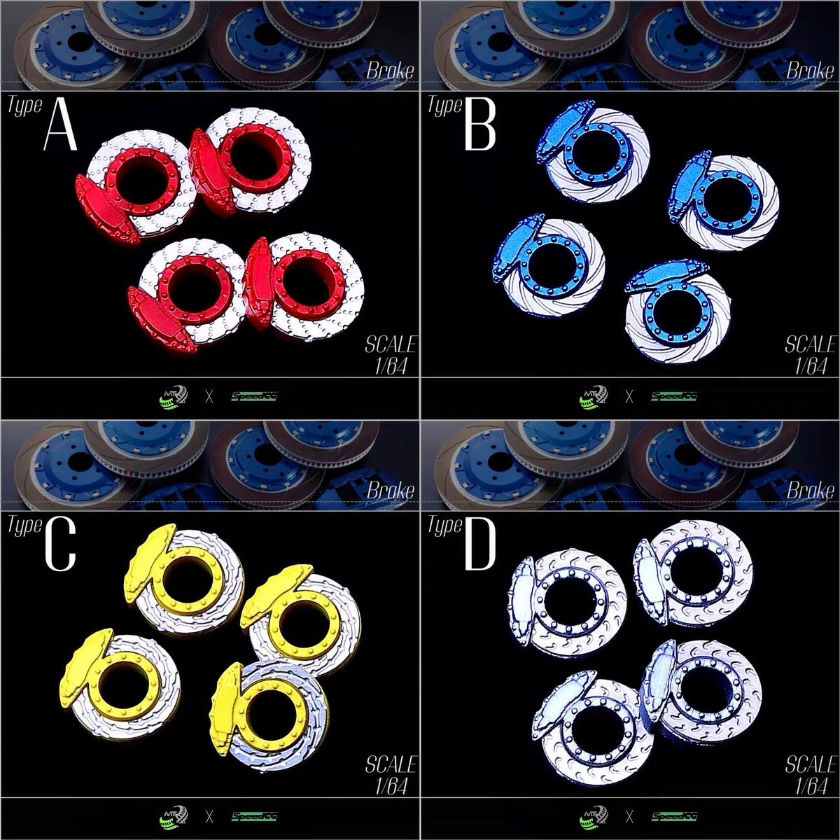 1:64 HRE P104SC Static Wheel Set – Resin Wheels  10mm for Diecast Model Cars