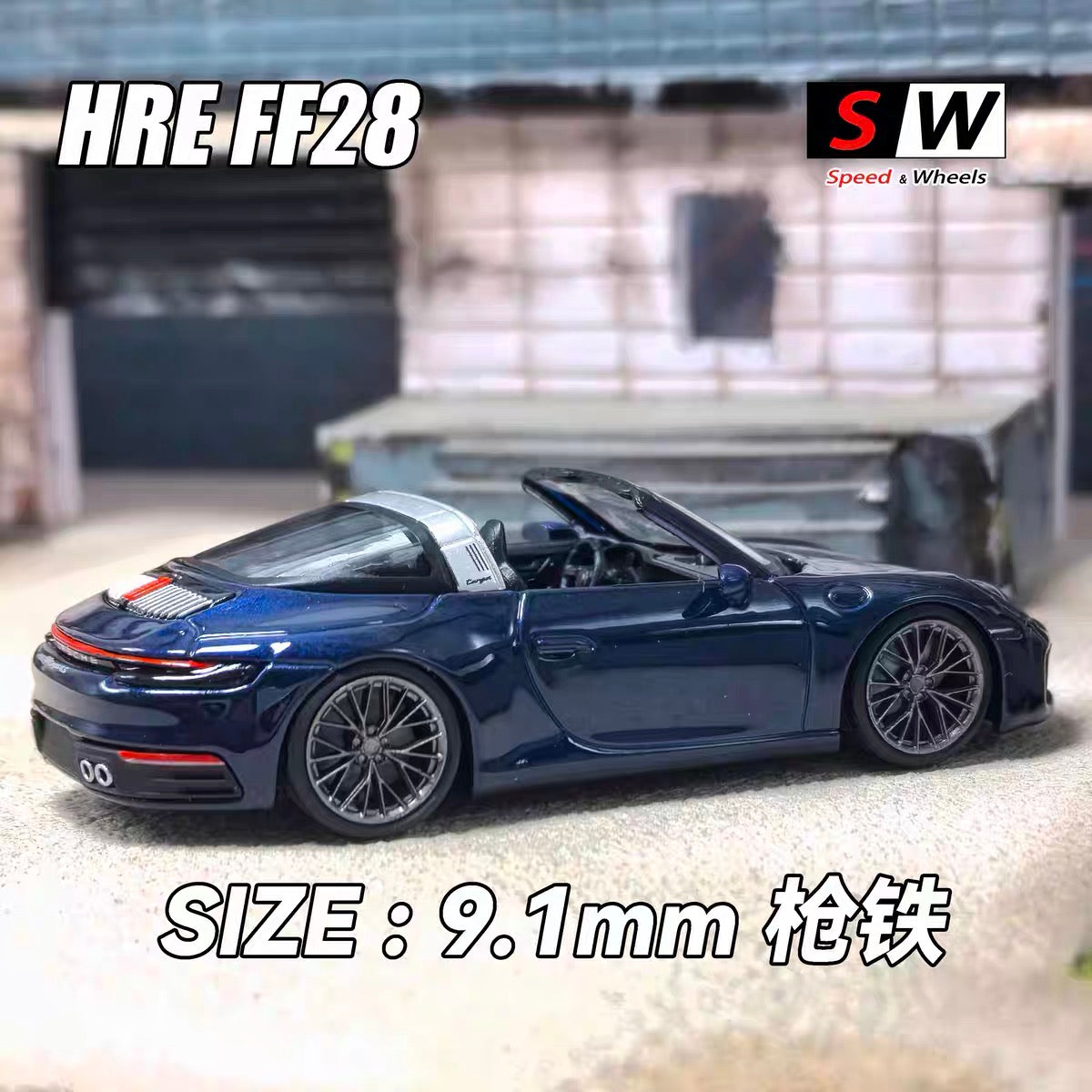 1:64 HRE FF28 Stance Fitment Wheels – Custom Rubber Tire Rim Set for Diecast Models