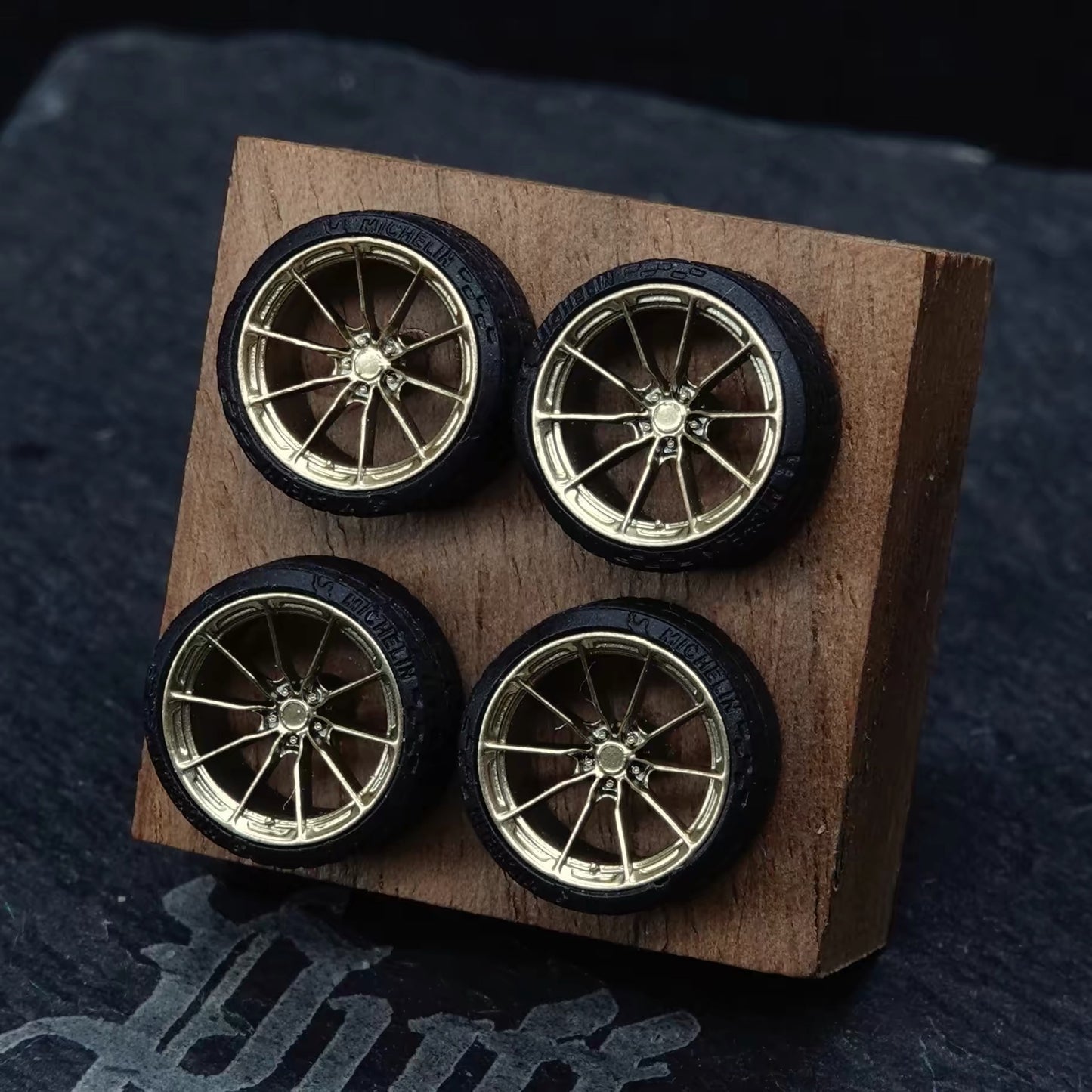 Puff Studio HRE P104CS 1:64 Custom Wheels 8.8mm | Aggressive Stance Diecast Wheel Set