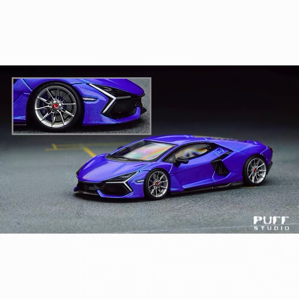 Puff Studio 1:64 Vossen EVO2R Wheels | Front 8.5mm Rear 8.8mm Axle OEM Style Aggressive Stance Diecast Custom Wheels
