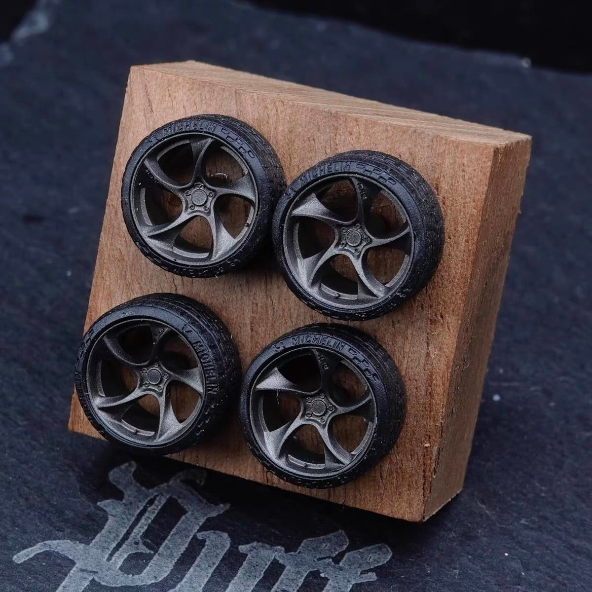Puff Studio 1:64 HRE 522M 8.8mm Axle Wheels | Aggressive Stance Custom Diecast Wheel Set