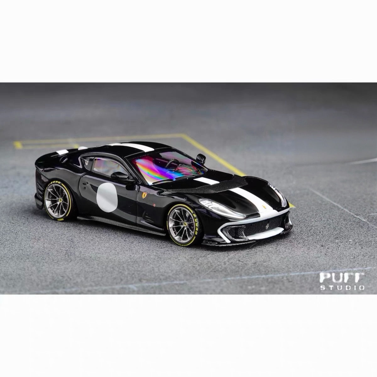 Puff Studio 1:64 Ferrari 812 Wheels | Front 8.5mm Rear 8.8mm Axle OEM Style Aggressive Stance Diecast Custom Wheels