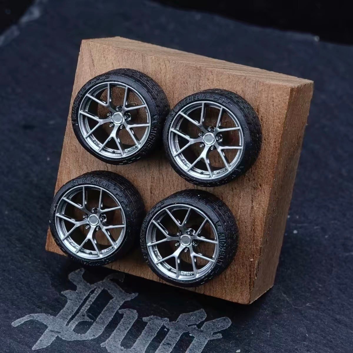 Puff Studio 1:64 BBS FIR 8.8mm Axle Wheels | Lightweight Racing Stance Custom Diecast Wheel Set