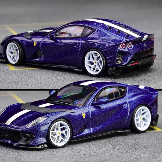 Puff Studio 1:64 Ferrari 812 Superfast Wheels | Front 8.5mm Rear 8.8mm Axle OEM Style Aggressive Stance Diecast Custom Wheel Set