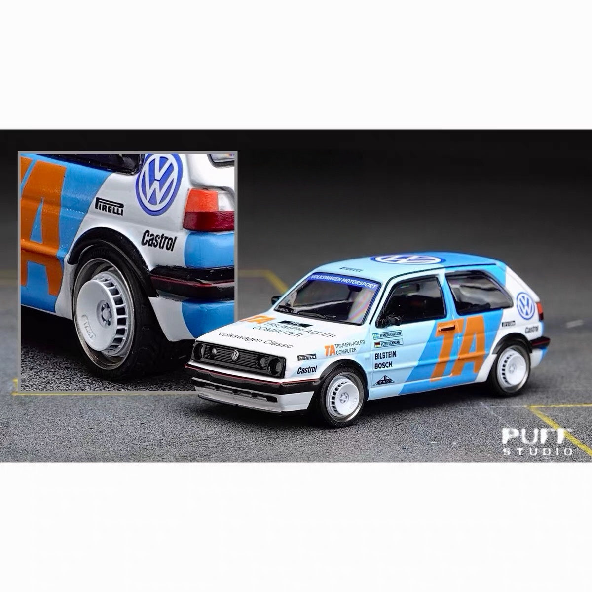 Puff Studio 1:64 Ronal Racing Turbo 7.5mm Axle Wheels | Racing Stance Lightweight Diecast Custom Wheel Set