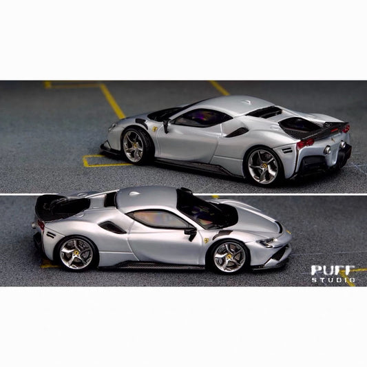 Puff Studio 1:64 Ferrari SF90 XX Wheels | Front 8.5mm Rear 8.8mm Axle OEM Style Aggressive Stance Diecast Custom Wheel Set