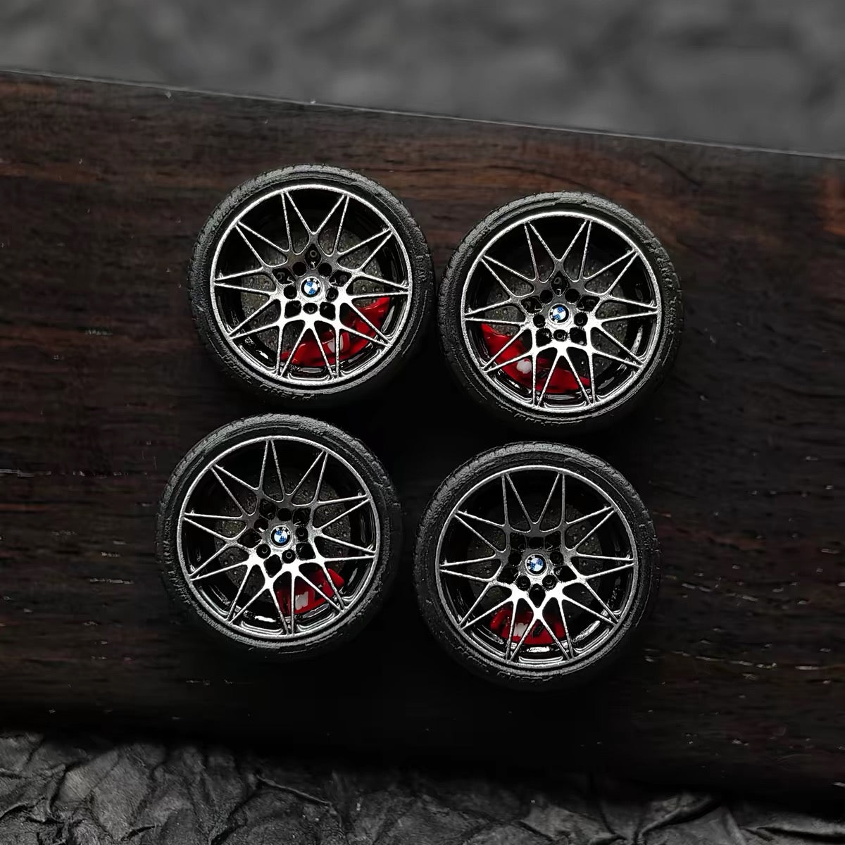 1:64 DD MODEL Rolling Wheels - 2017 M4 Stock Style Custom Rims with Bearings for Diecast Car
