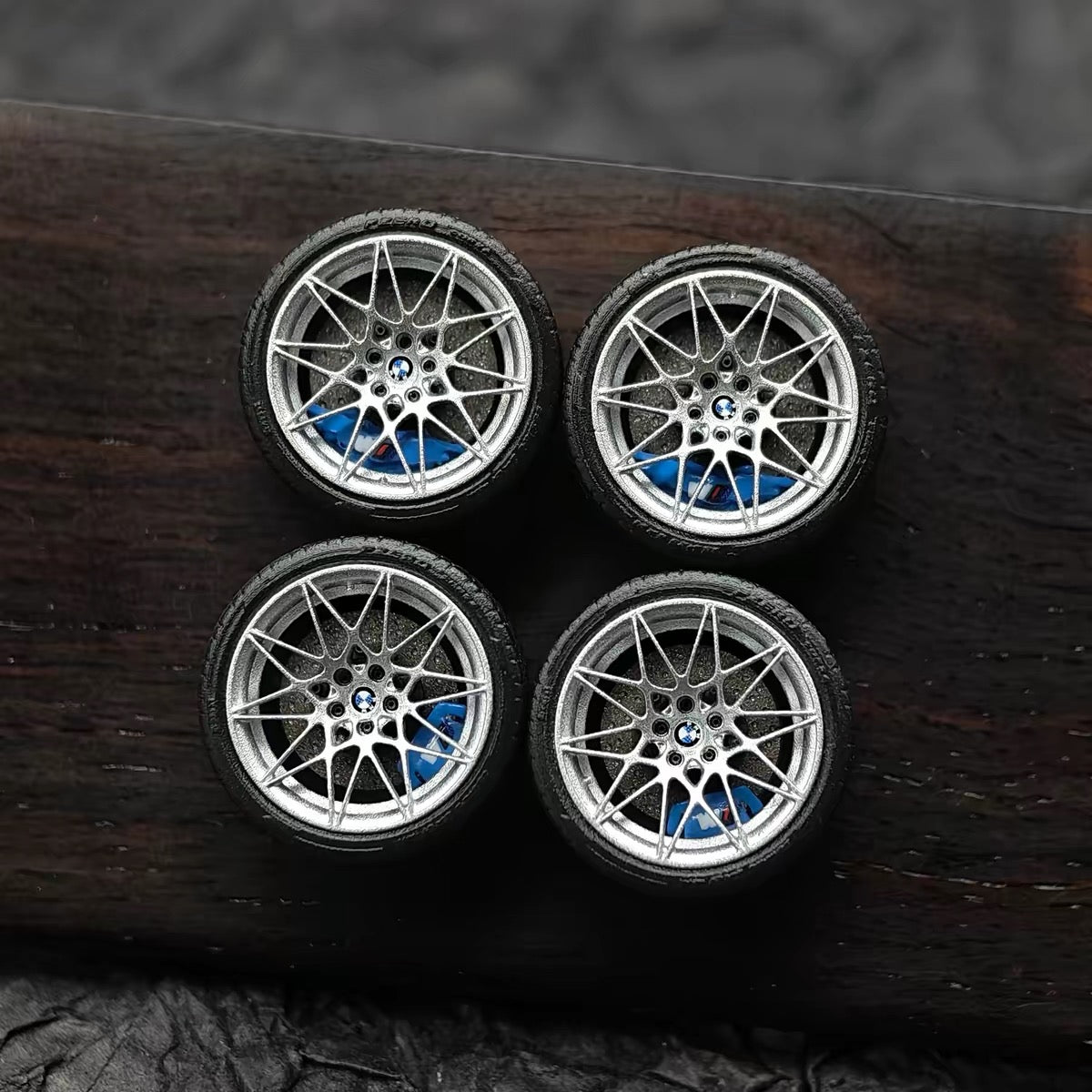 1:64 DD MODEL Rolling Wheels - 2017 M4 Stock Style Custom Rims with Bearings for Diecast Car