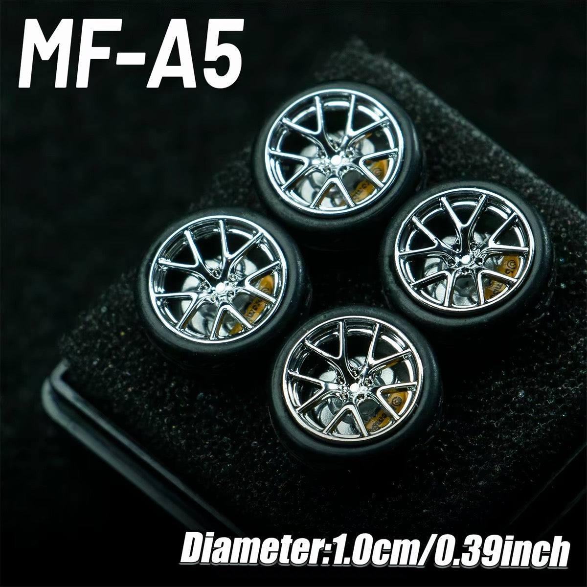 1:64 MF Bearing Wheels 10mm with Tires – Smooth Rolling Custom Wheel Set for Diecast Model Cars