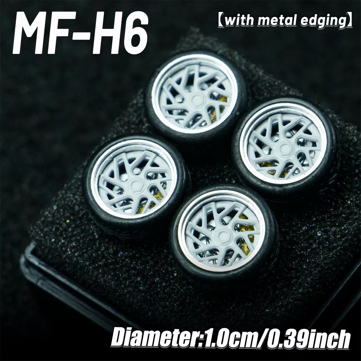 1:64 MF Bearing Wheels 10mm with Tires – Smooth Rolling Custom Wheel Set for Diecast Model Cars