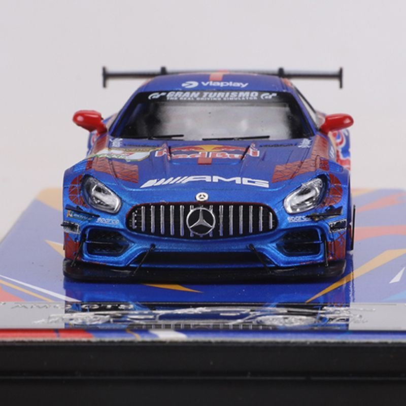RM 1:64 Mercedes-AMG GT S Racing Car Diecast Model Red Bull Inspired Livery Metal Collectible Model Car