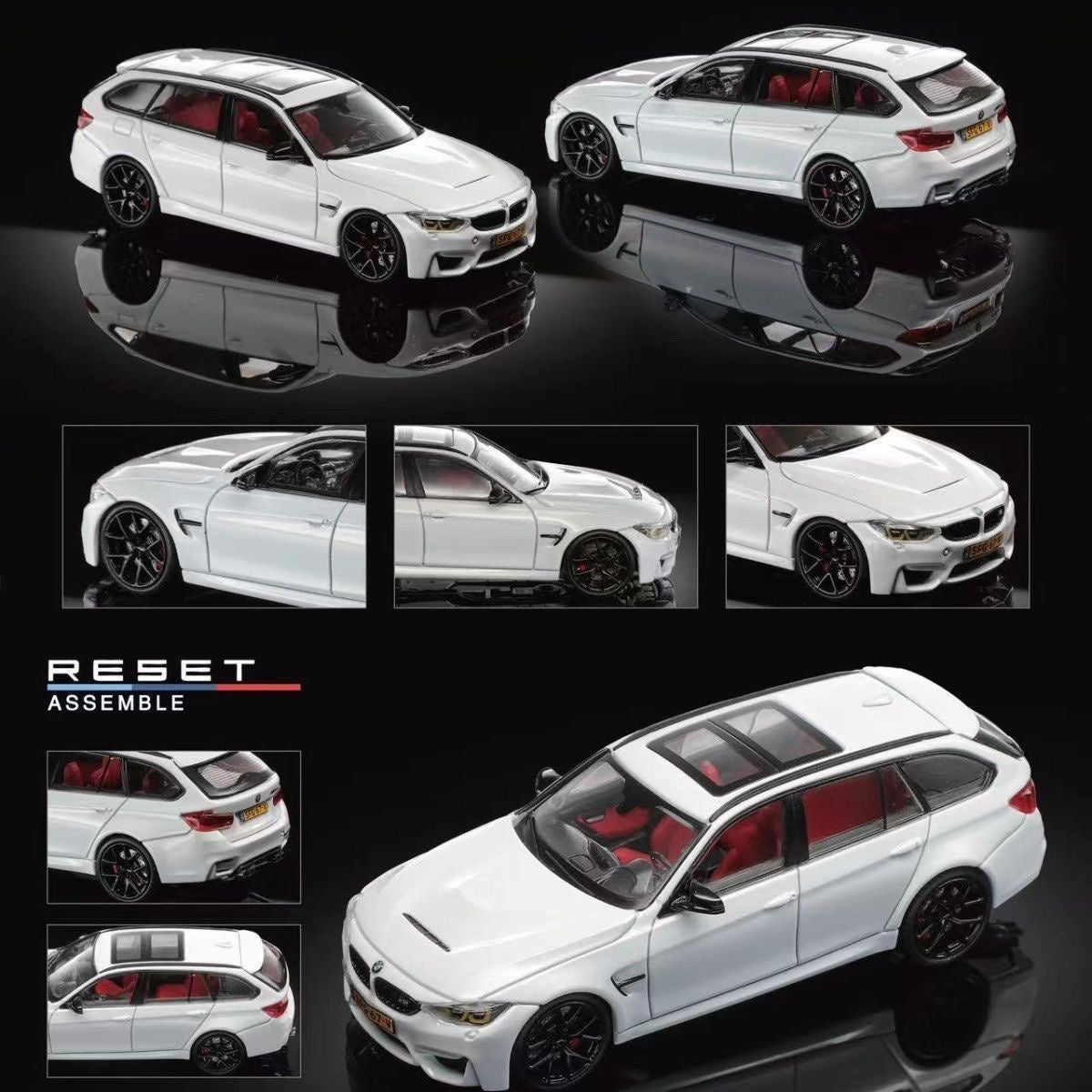【In Stock】Mortal 1:64 BMW F81 M3 CS Touring Diecast Model Car – Blue / White – Premium Collectible Display Model
