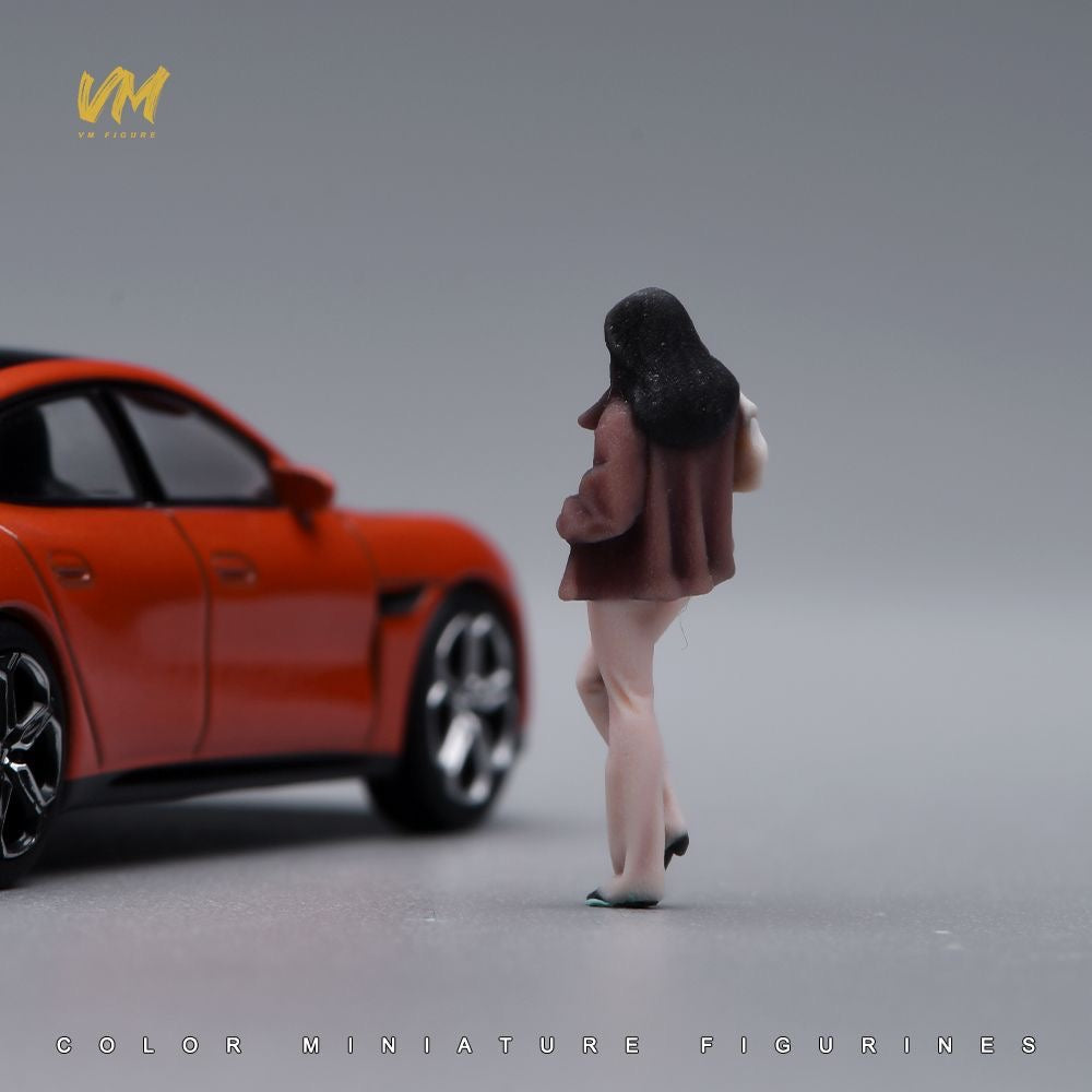 1:64 Stylish Female Figure with Sunglasses | 3D Printed Miniature Diorama Figure for Diecast Model Cars