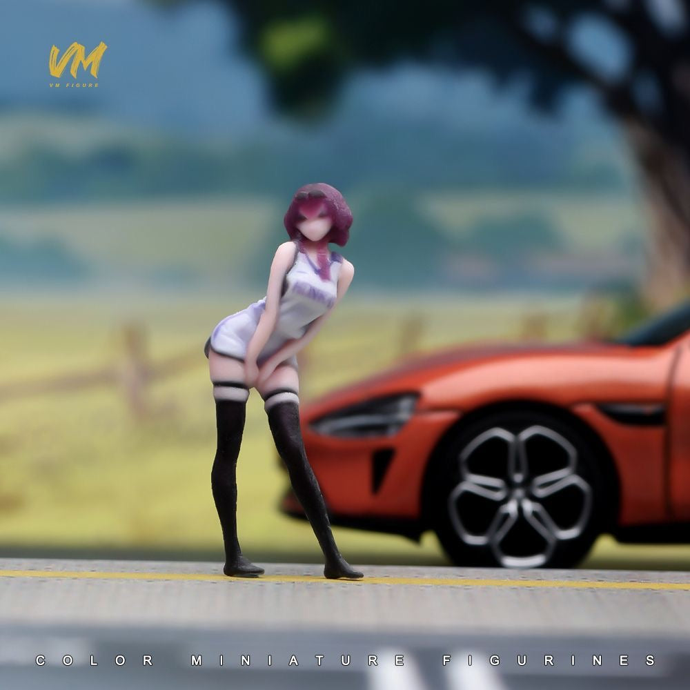 1:64 Basketball Jersey Girl Figure | Full-Color 3D Printed Miniature Diorama Figure for Diecast Model Cars