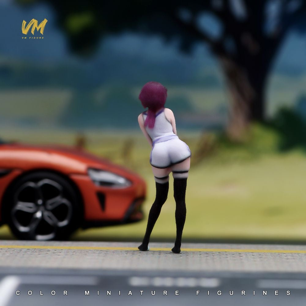 1:64 Basketball Jersey Girl Figure | Full-Color 3D Printed Miniature Diorama Figure for Diecast Model Cars