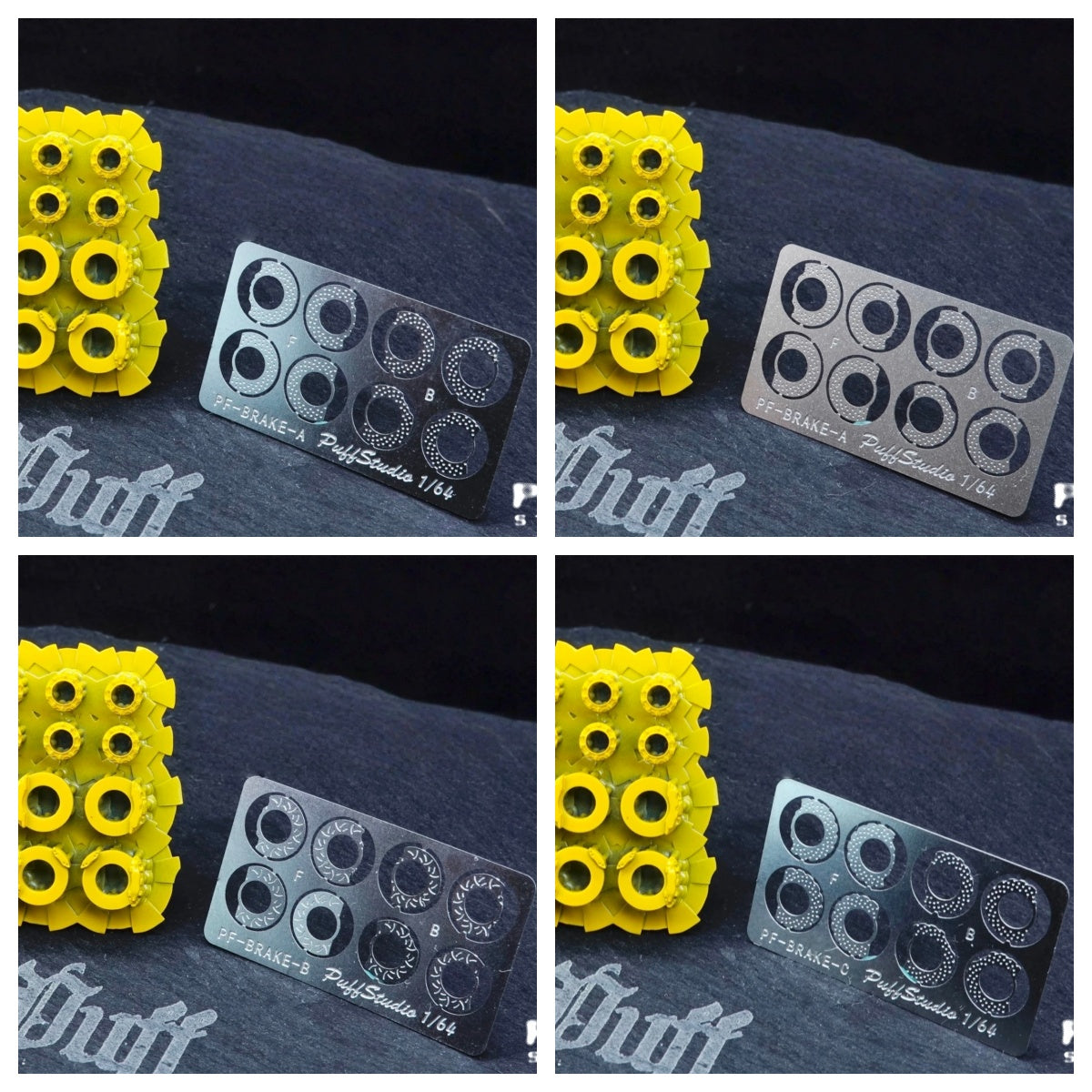 Puff Studio 1:64 Universal Resin Brake Caliper Set 8.5mm / 8.8mm / 9.2mm for Diecast Model Cars – Enough for 2 Model Cars